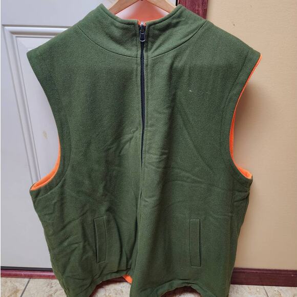 Huntworth Vest Mens Size XL Hunting Outdoors Green Orange Zip Blazer - Picture 1 of 12